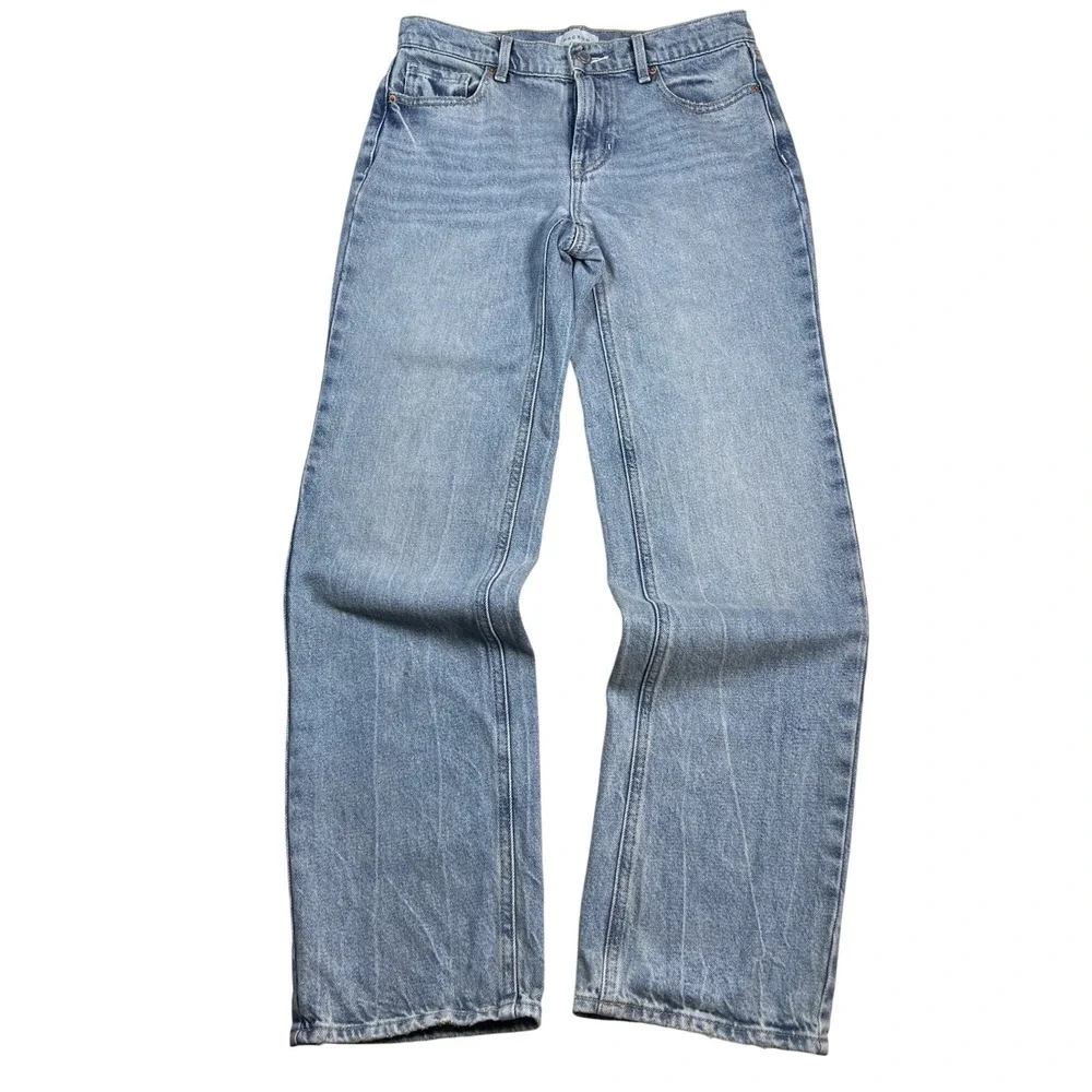 PacSun Jordyn Low Rise Straight Leg Jeans Size 24 Light Wash Denim - Picture 4 of 17